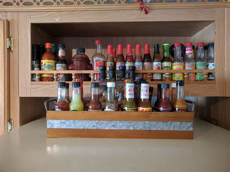 My New Hot Sauce Crate On Top Of The Fridge Sauces Not