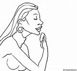 Coloring Protecting Woman Skin Her Coloringcrew Africa Gif sketch template
