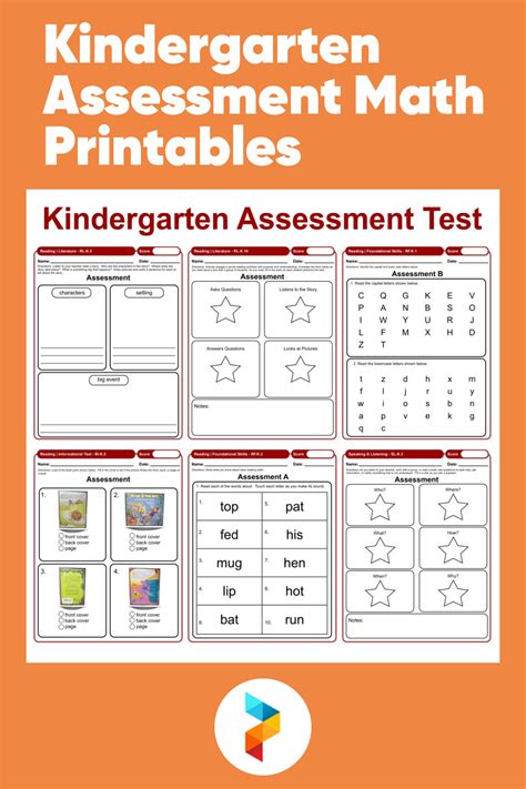 kindergarten assessment test printable francesco printable
