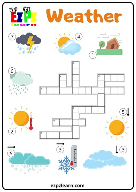 weather crossword ezpzlearncom