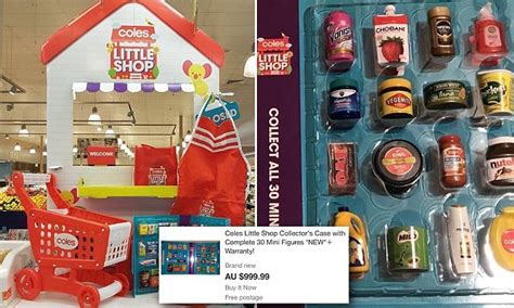 coles launch little shop collectible miniature toys with complete set selling on ebay for