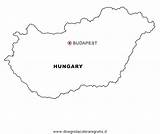 Ungheria Disegno Ungarn Landkarten Cartine Nazioni Colorare Hungary Landkarte Geografie Malvorlage Stampa sketch template