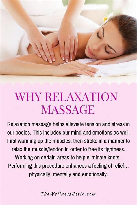 relaxation massage helps alleviate tension  stress   bodies
