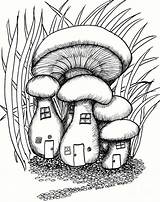 Fairy Mushroom Drawing Houses House Grass Drawings Boyer Dawn Coloring Fairies Fineartamerica Pages Sketch Easy Simple Getdrawings Kids Sketches Bitmap sketch template