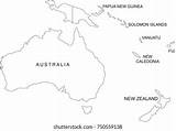 Oceania Map Australia Coloring Outline Book Shutterstock Asia Stock Outlines Separate Layer Labels Vector sketch template