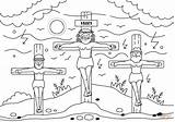 Crucifixion Coloring Thieves Cristo Colorare Disegni Gesù Crocifissione Supercoloring Puzzle Ladroni sketch template