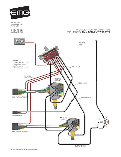 emg active pick  wiring diagram