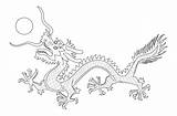 Chinesische Ausmalen Drachen Qing Flagge Dynasty Drache Chinesischer sketch template