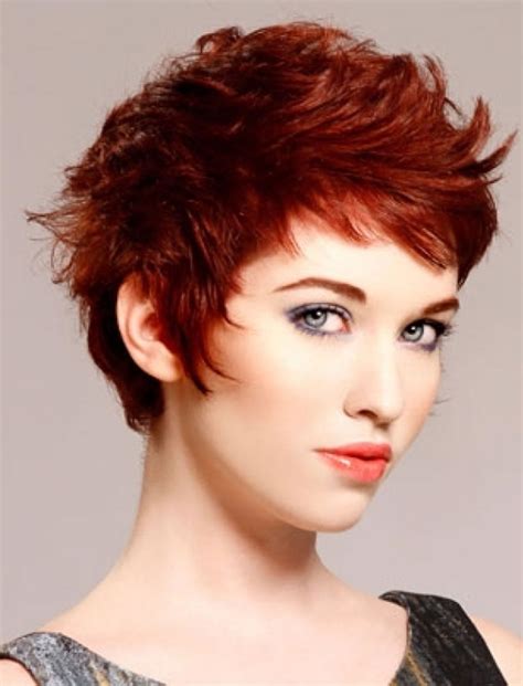 Magnificent Short Messy Haircuts Red Hair Color For Women