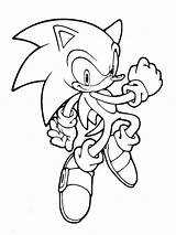 Sonic Coloring Pages Hedgehog Printable Cartoon sketch template