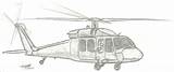 Hawk Uh Helicopter Doodle sketch template