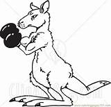 Kangaroo Boxing Clipart Coloring Ack Printable Pages Color Rf Royalty Illustration Online Sports Library Cartoonsof sketch template