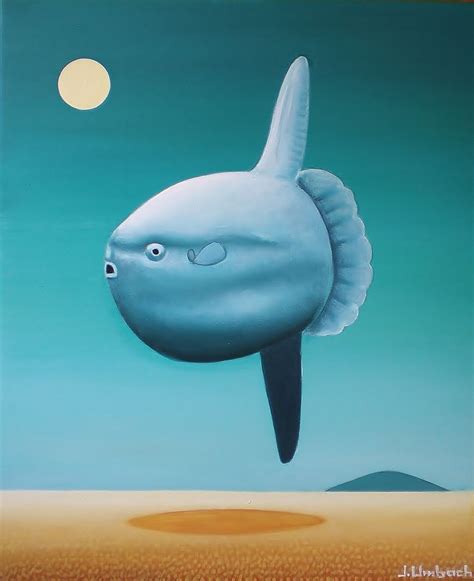 mondfisch mola mola mondfisch surrealismus malerei zeichenvorlagen