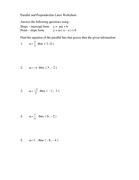 equations  parallel  perpendicular lines worksheet gcse tessshebaylo