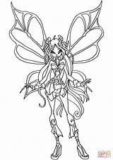 Winx Coloring Pages Flora Club Sophix Layla Printable Girls Supercoloring Leila sketch template
