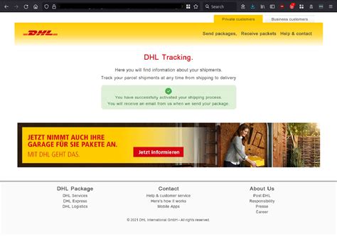 dhl scam    clicking    parcel delivery notification