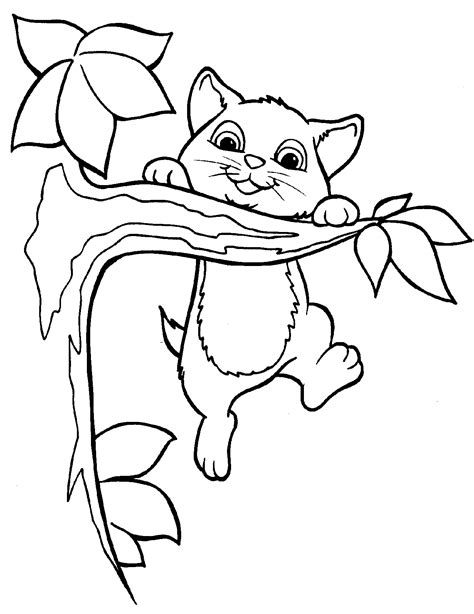 cute cat coloring page drawing  image  coloring home