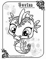 Coloring Pages Seahorse Cuties Pet Shop Animal Printable Littlest Cute Kids Lps Cutie Colouring Print Color Baby Artist Heather Detailed sketch template