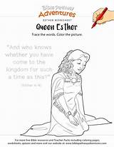 Esther Bible Coloring Queen Kids Printable Copywork Biblepathwayadventures Activities sketch template