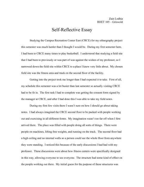 examples   reflection papers image result  write personal