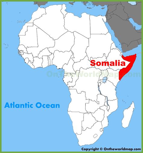 somalia location   africa map