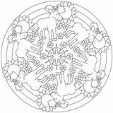 Mandala Herbst Mandalas Ausdrucken Moose Ausmalen Hirsch Elche Ausmalbilder Malvorlagen sketch template