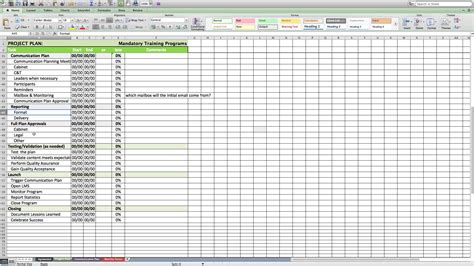 spreadsheet workbook  project planning worksheet workbook