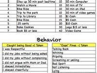 point system  kids behavior ideas kids behavior chores  kids chore chart