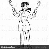 Coloring Cook Female Chef Pages Template sketch template