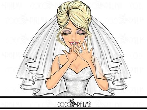 Bridal Doll Clipart Bundle Wedding Clipart Bridal Shower
