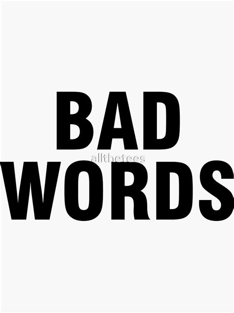 bad words sticker  sale  allthetees redbubble