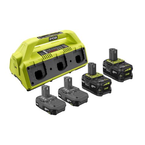 Ryobi 18v One 6 Port Dual Chemistry Battery Super Charger With 2 1 5