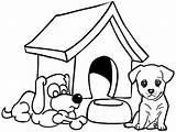 Dog Coloring House Sad Pages sketch template