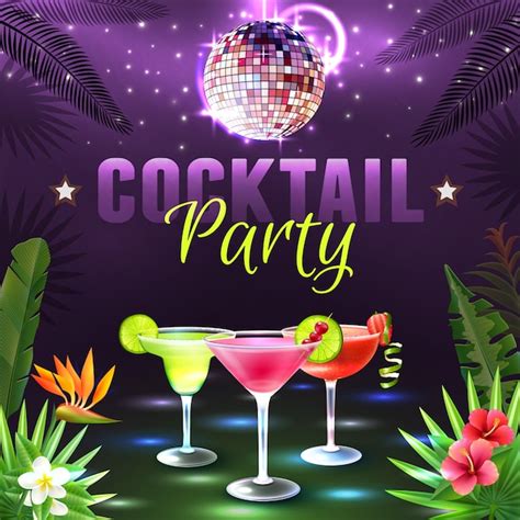 vector cocktail party poster