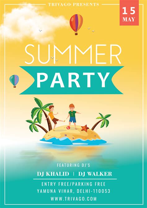 summer event flyer template