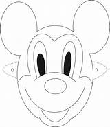 Mickey Mouse Printable Face Coloring Mask Kids Pages Masks Template Outline Disney Templates Halloween Cartoon Sheets Cliparts Clipart Para Colorear sketch template
