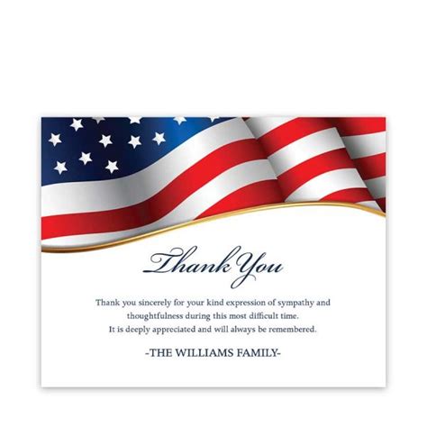 veteran   card military funeral template customized wording