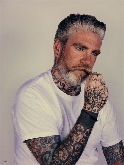 probably the hottest old man i ve ever seen seriously beard tattoo tattoos tattoos for guys