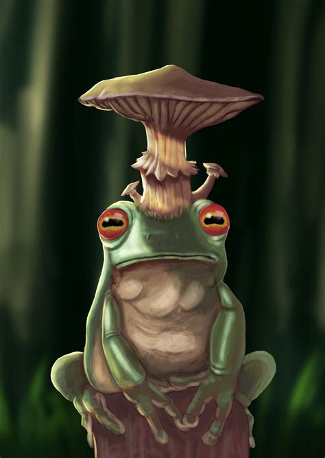artstation mushroom frog