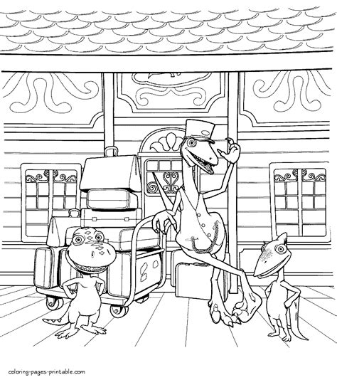 dinosaur train  departure coloring pages printablecom