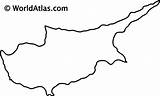 Cyprus Outline Maps Map Blank Coloring Country Island Cy Atlas Europe Mediterranean Print Sea Worldatlas Pointing Downloaded Printed Activities Used sketch template