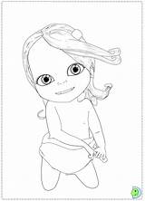 Dinokids Coloring Lilly Baby Close sketch template