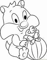 Looney Tunes Baby Coloring Sylvester Pages Taz Football Coloringpages101 Getcolorings Color sketch template