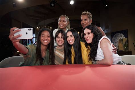 on red table talk demi moore and her daughters delve into how her