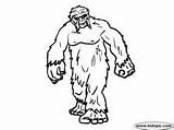 Coloring Yeti Bigfoot Pages Printable Drawing Getdrawings Getcolorings Bear Pencil 215px 84kb Grizzly Ampamp sketch template
