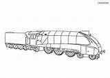 Train Scotsman Mallard sketch template