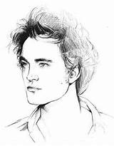 Pattinson Robert Twilight Edward Saga Drawings Cullen Sketch Coloring Pages sketch template