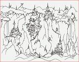 Coloring Castle Pages Frozen Cliff Mountains Spooky Cliffs Castles Printable Sand Waterfalls Bluebison Monkey Mineral Rock Filminspector Drawings Landform Sheets sketch template