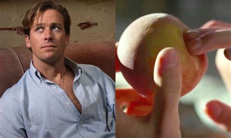 Armie Hammer Peach Timothee Chalamet Armie Hammer On Call Me By Your