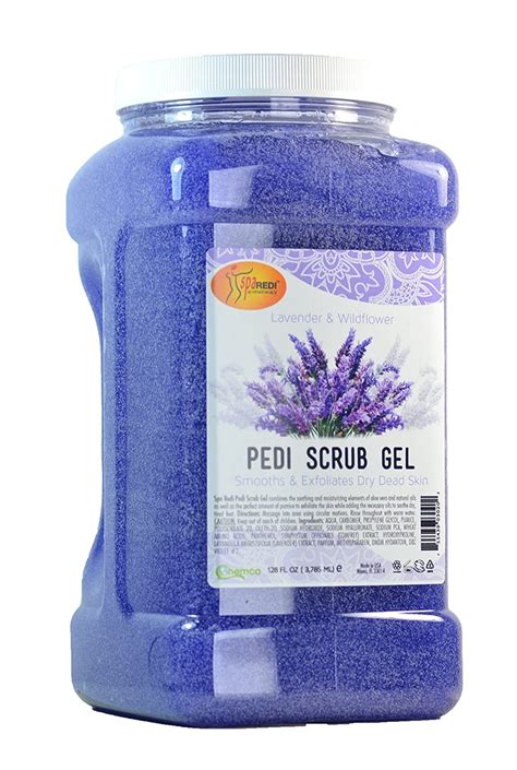 spa redi pedi scrub gel smooths exfoliates dry dead skin lavanda